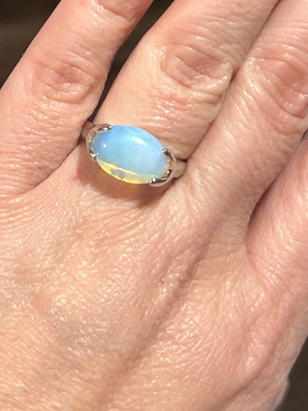 Oval opalite ring size 8